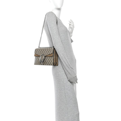 Gucci GG Supreme Monogram Small Dionysus Shoulder Bag Taupe 2 of 11