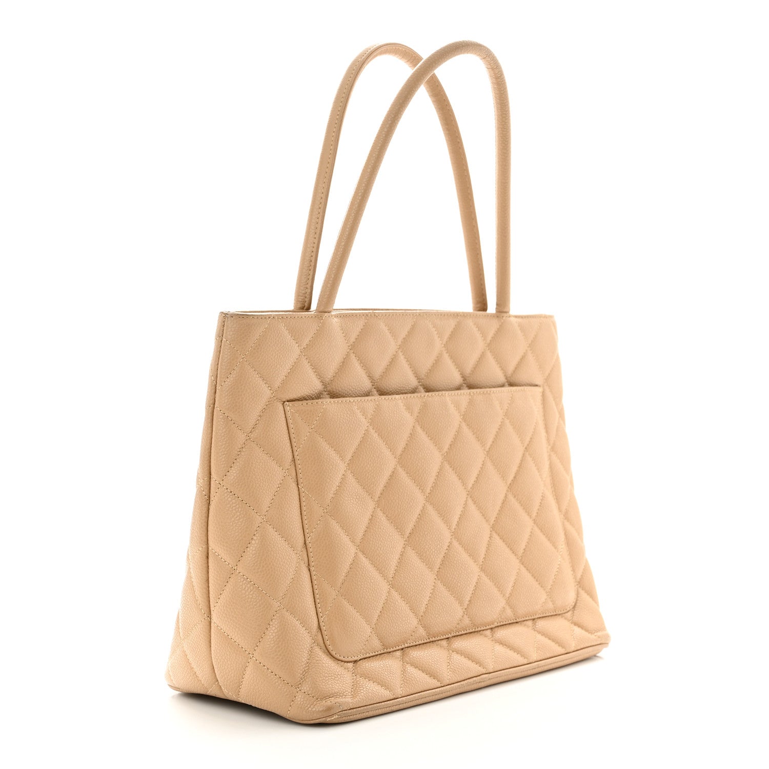 Chanel Caviar Quilted Medallion Tote Beige 3 of 10