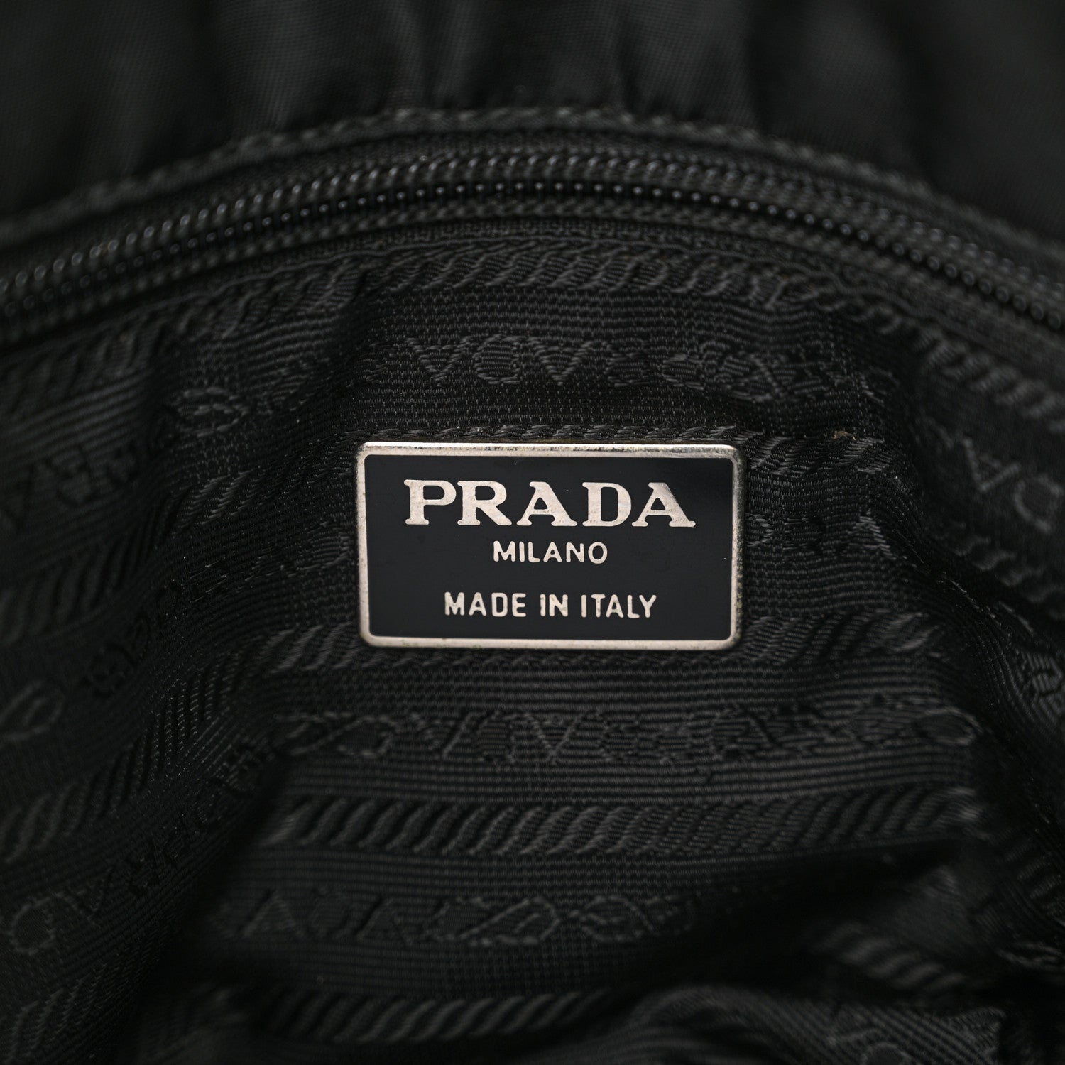 Prada Tessuto Nylon Acciaio Chain Shoulder Bag Black 7 of 12