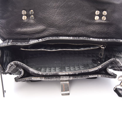 Proenza Schouler Jacquard Plaid Tiny PS1 Satchel Black White 5 of 10