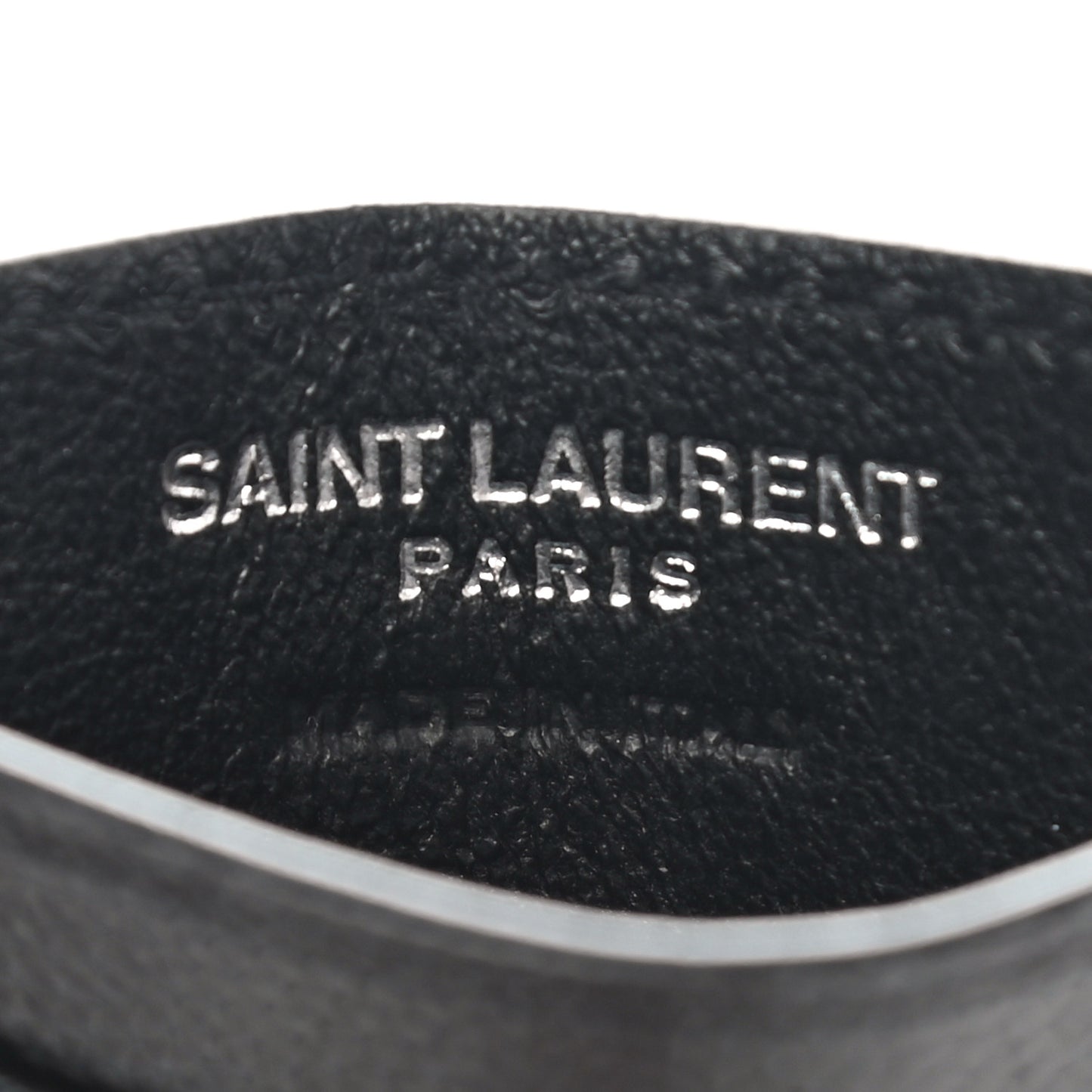 Grain De Poudre Matelasse Chevron Monogram Credit Card Case Black