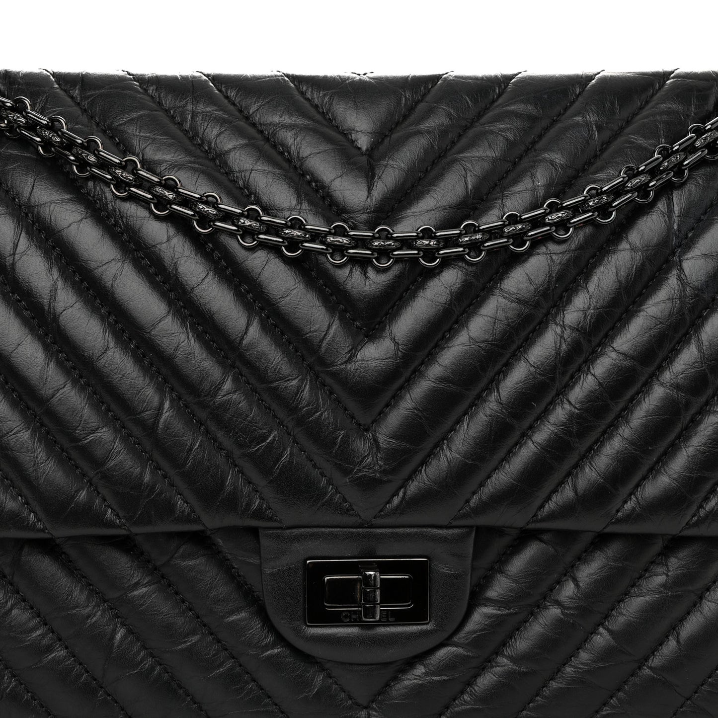 Aged Calfskin Chevron 2.55 Reissue 226 So Black