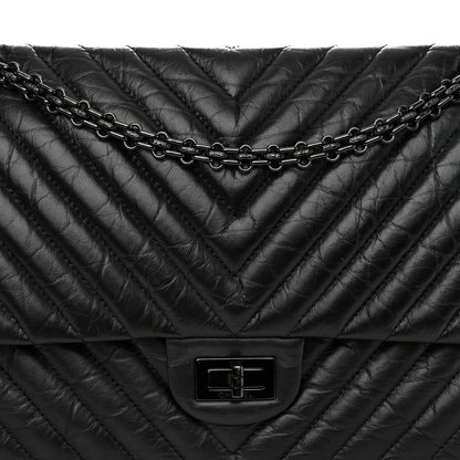 Chanel Aged Calfskin Chevron 2.55 Reissue 226 So Black 8 of 13