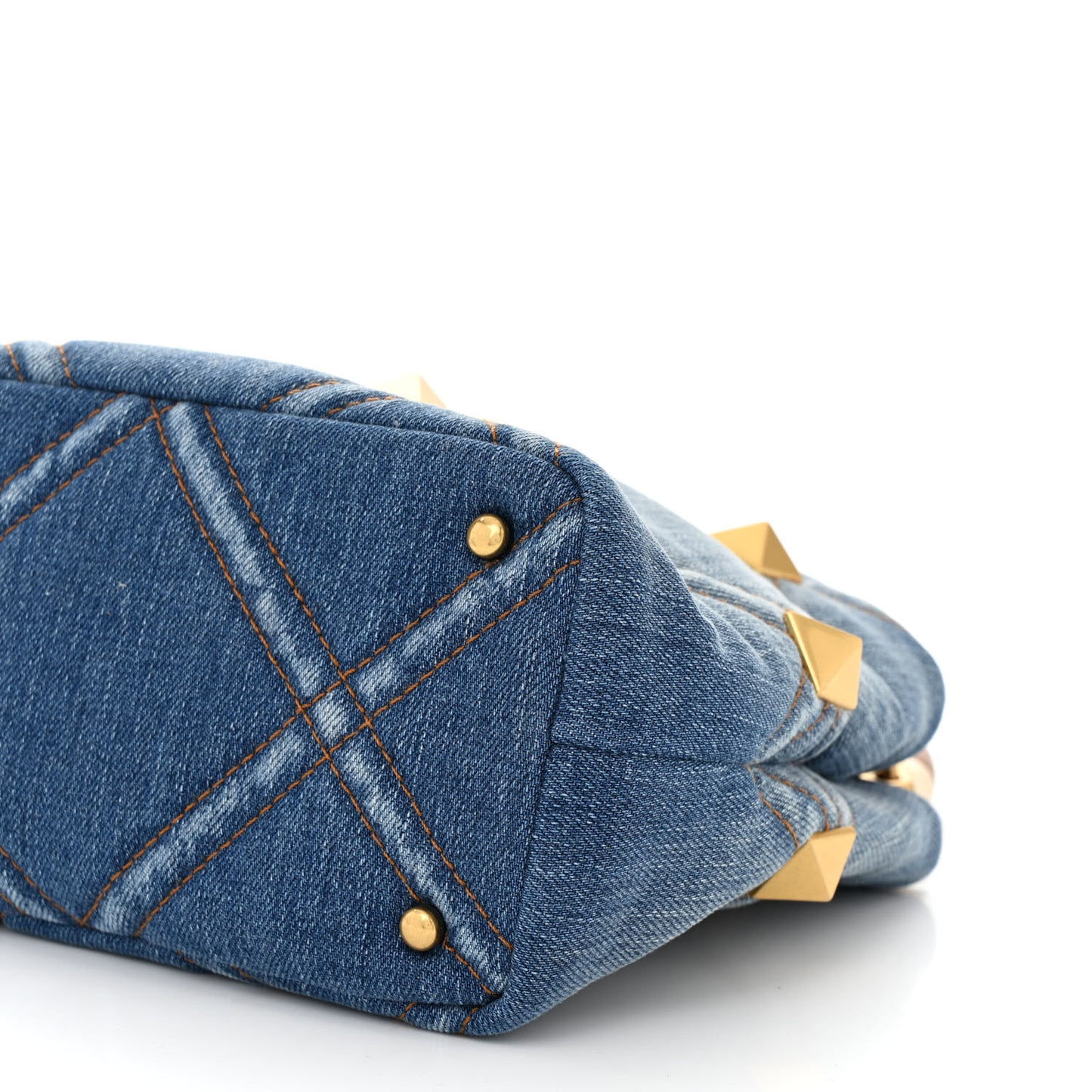 Denim Small Roman Stud The Handle Bag Light Denim Selleria