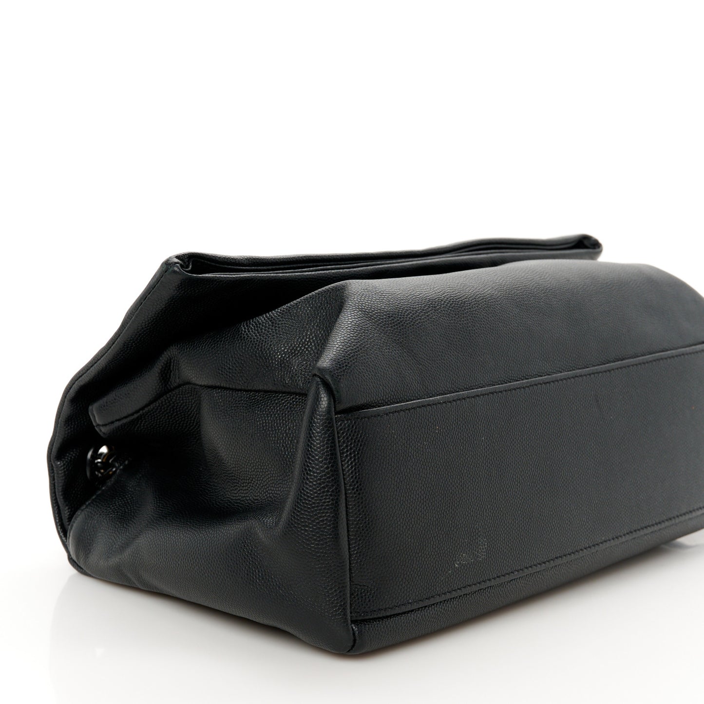 Grain De Poudre Medium West Hollywood Monogram Fold-Over Black