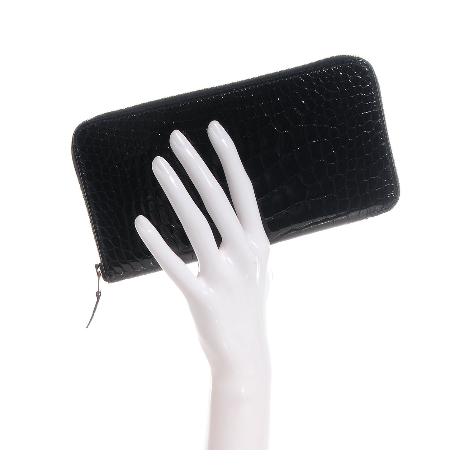 Shiny Alligator Azap Wallet Black