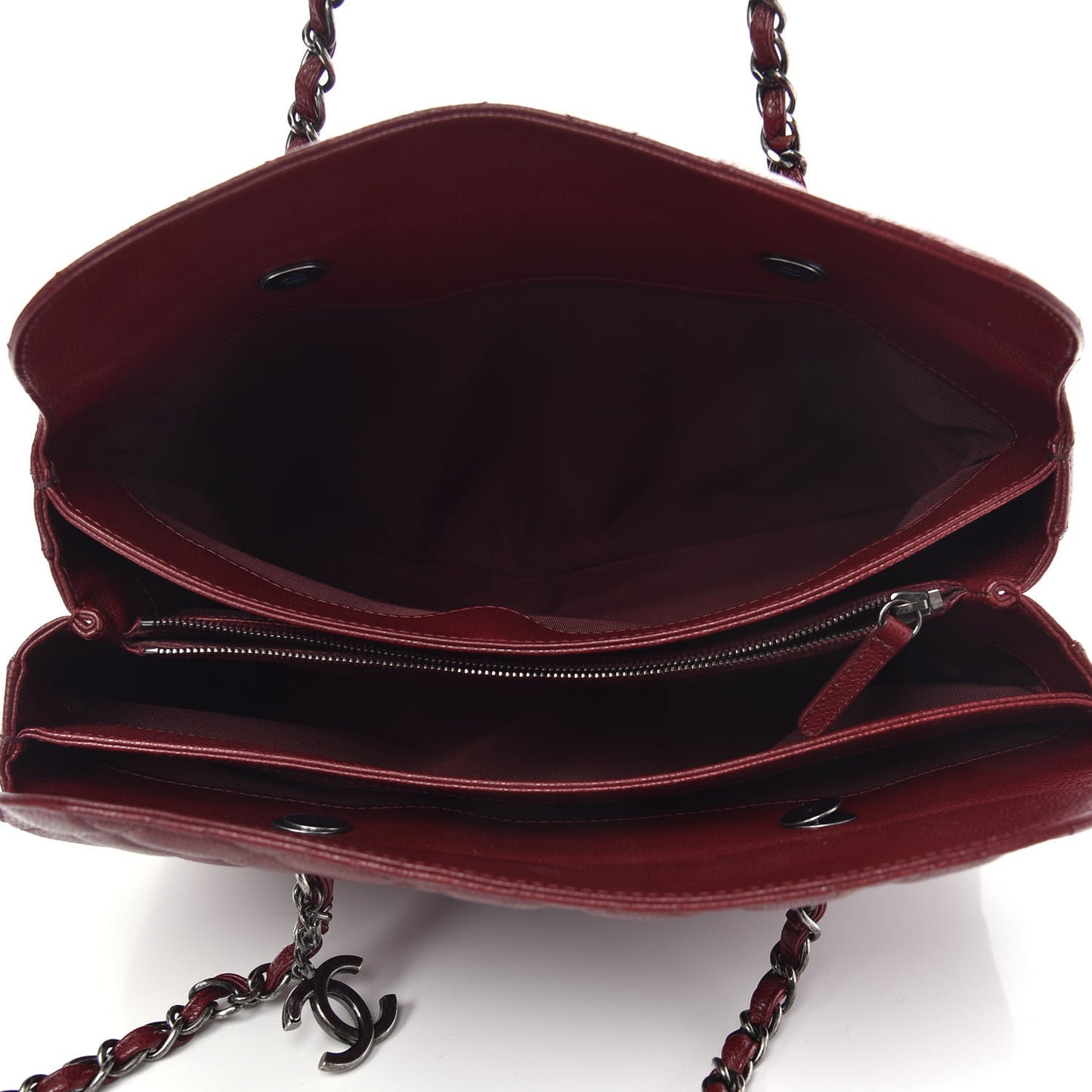 Caviar Quilted City Shopping Tote Red