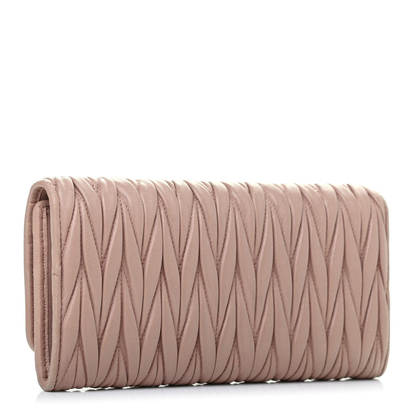 Nappa Matelasse Flap Wallet Cammeo