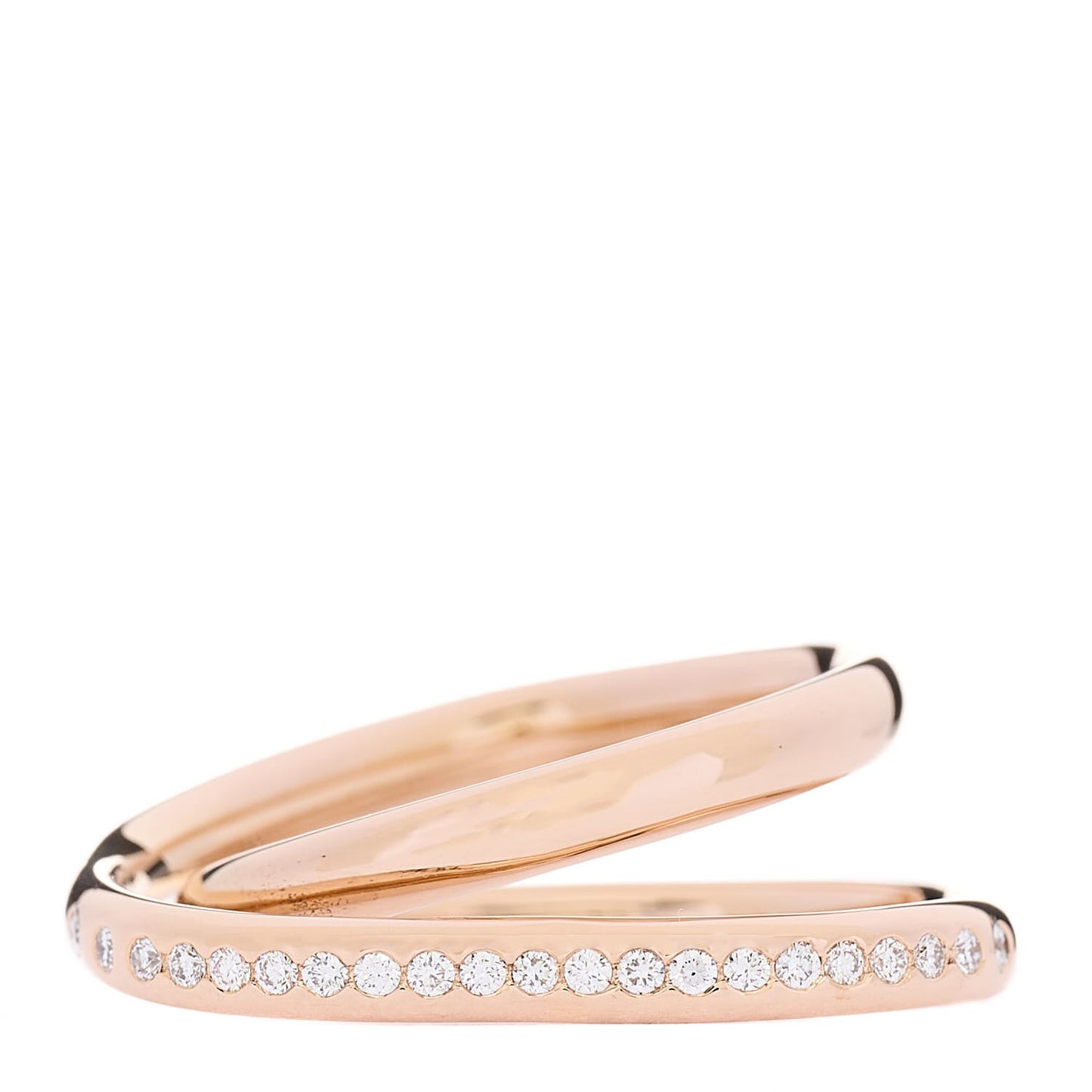 18K Rose Gold Diamond Vertige Coeur Ring 53 6.5