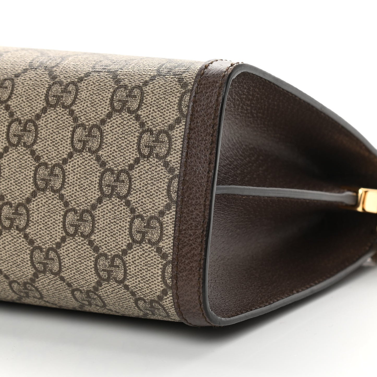 GG Supreme Monogram Web Medium Ophidia Chain Shoulder Bag Brown