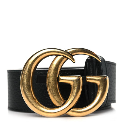 Gucci Textured Calfskin Double G 40mm Belt 80 32 Black 1 of 6