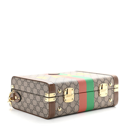 Gucci GG Supreme Monogram Azalea Calfskin Fake/Not Retro Interlocking G Beauty Case Beige Ebony Brown Sugar 4 of 8