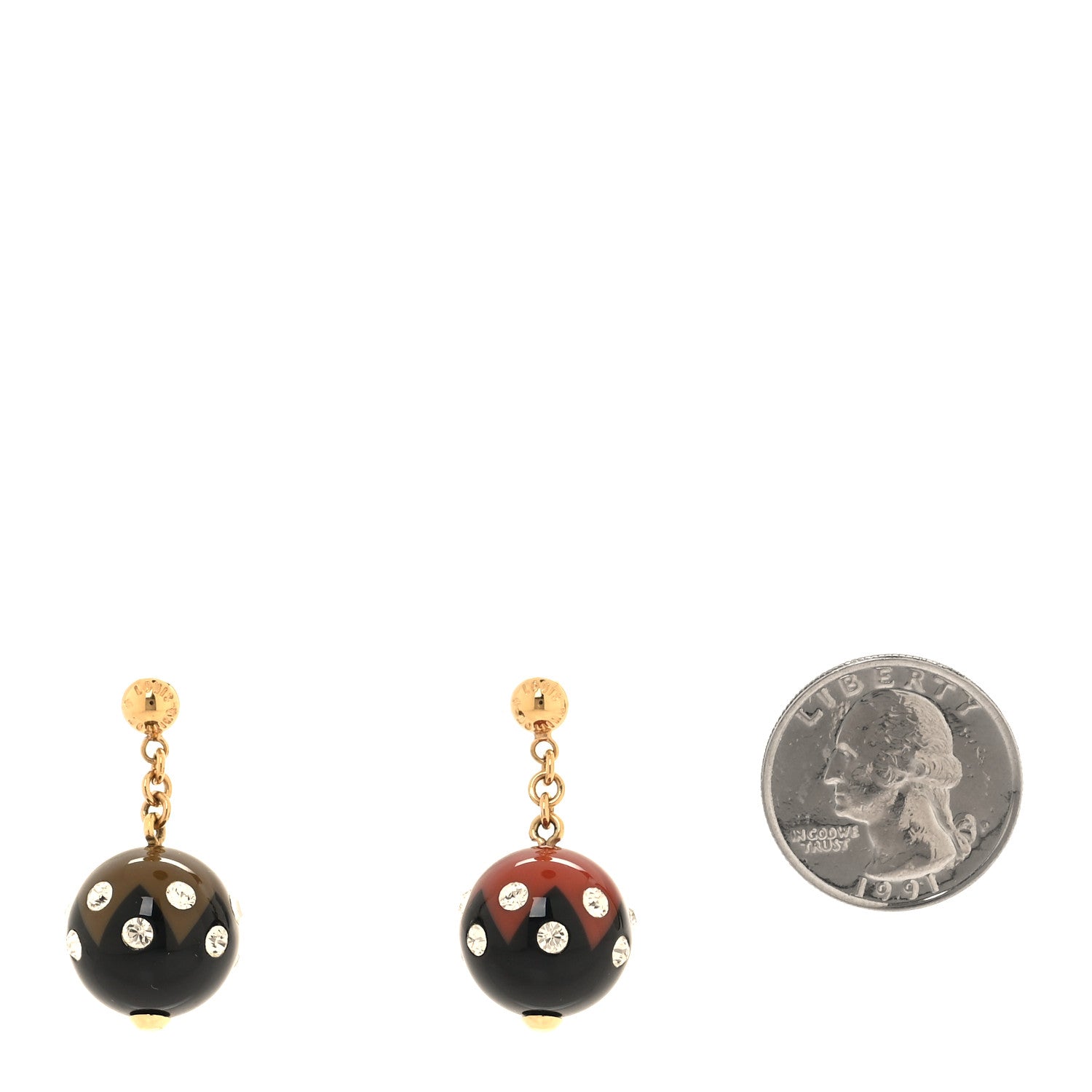 Louis Vuitton Resin Book de Reille Magnetic Drop Earrings 2 of 4