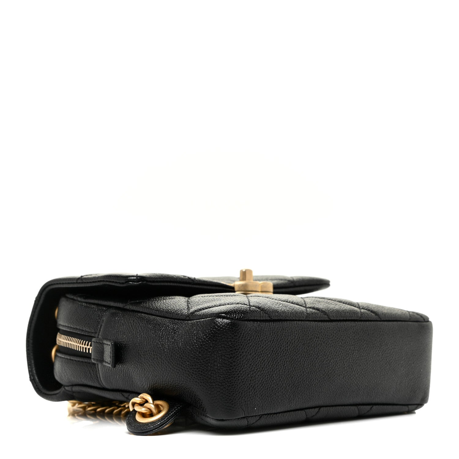 Chanel Shiny Caviar Quilted Chain Melody Backpack Black 4 of 13