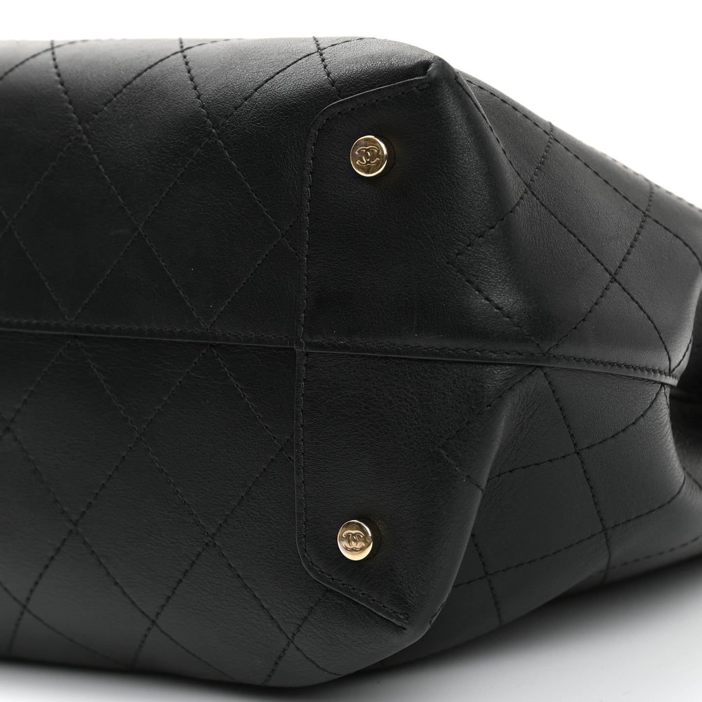 Calfskin Large Serial Shopper Tote Black