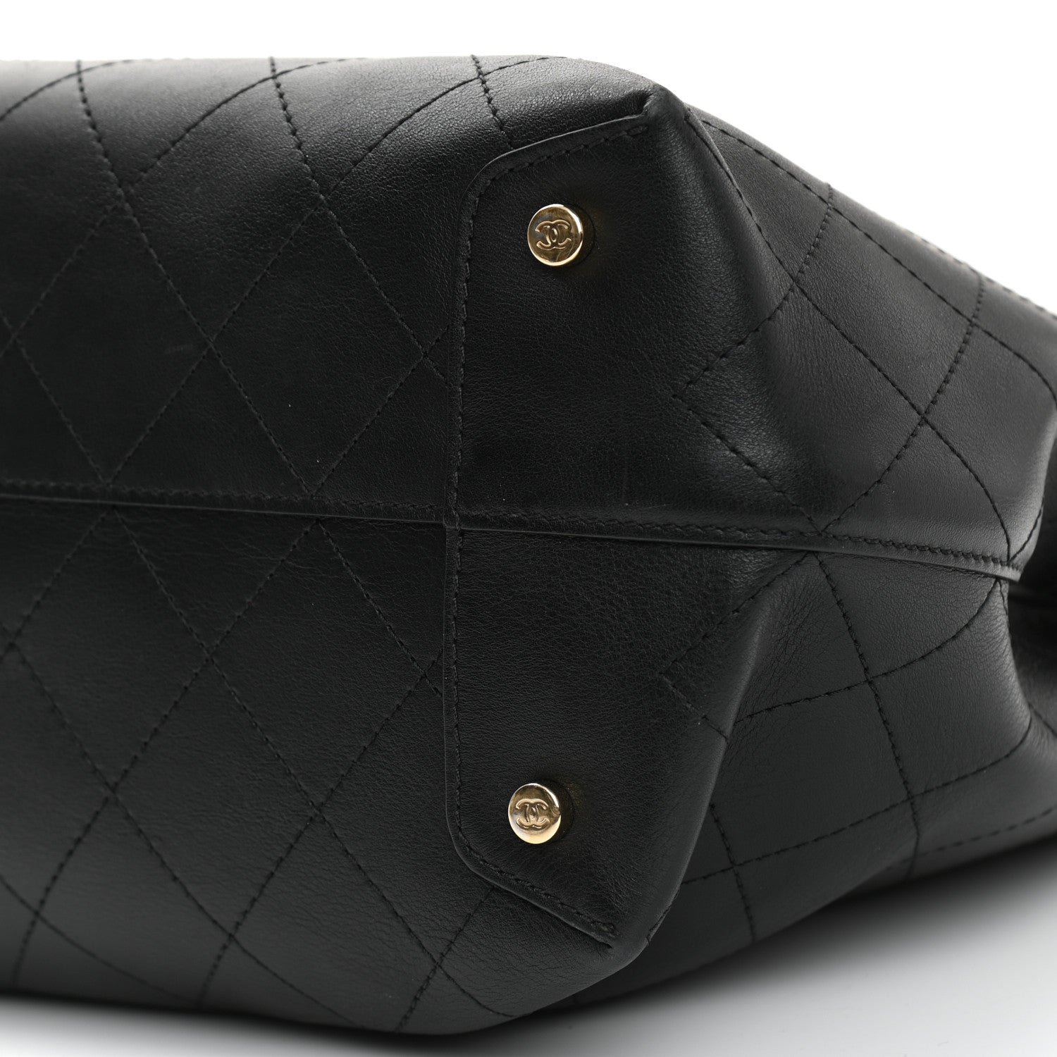 Chanel Calfskin Large Serial Shopper Tote Black 10 of 14