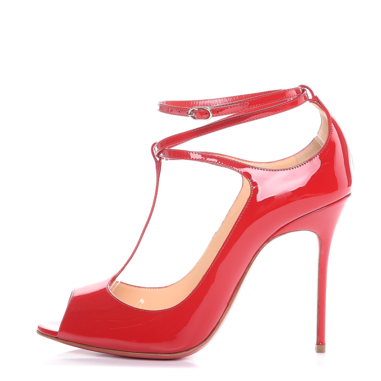 Christian Louboutin Patent Talitha 100 Pumps 38 Red 1 of 8