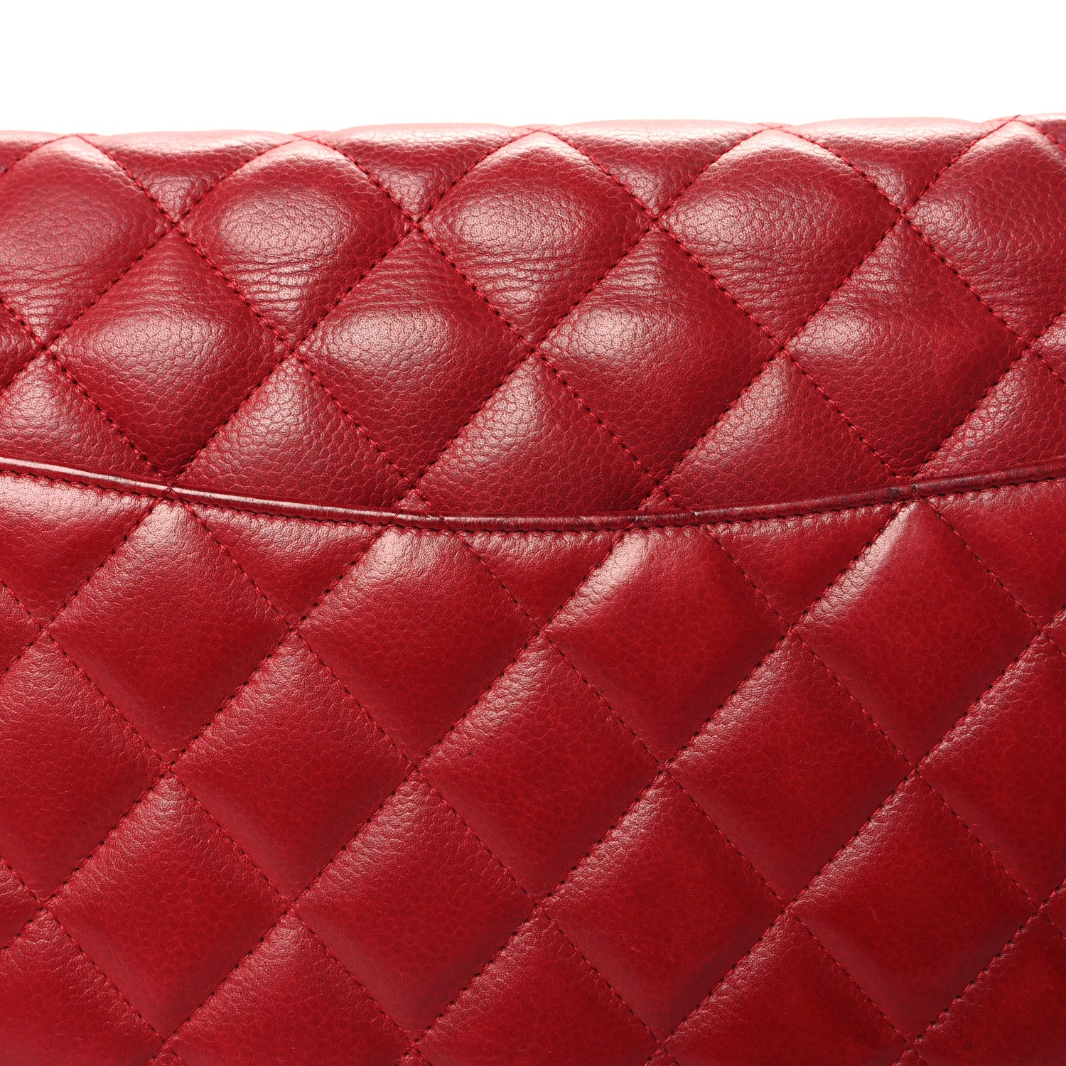 Chanel Caviar Quilted Jumbo Double Flap Red 11 of 17