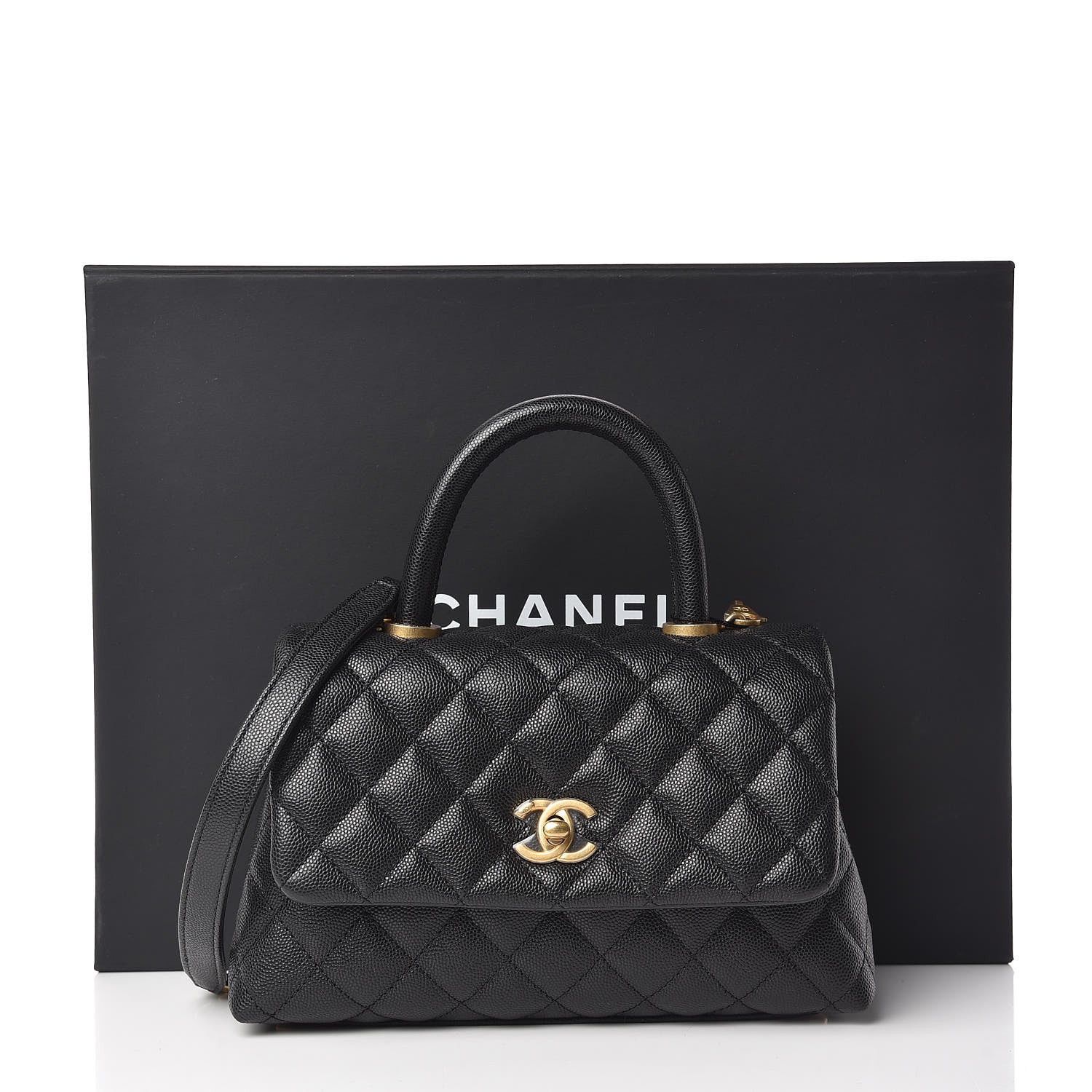 Chanel Caviar Quilted Mini Coco Handle Flap Black 10 of 10