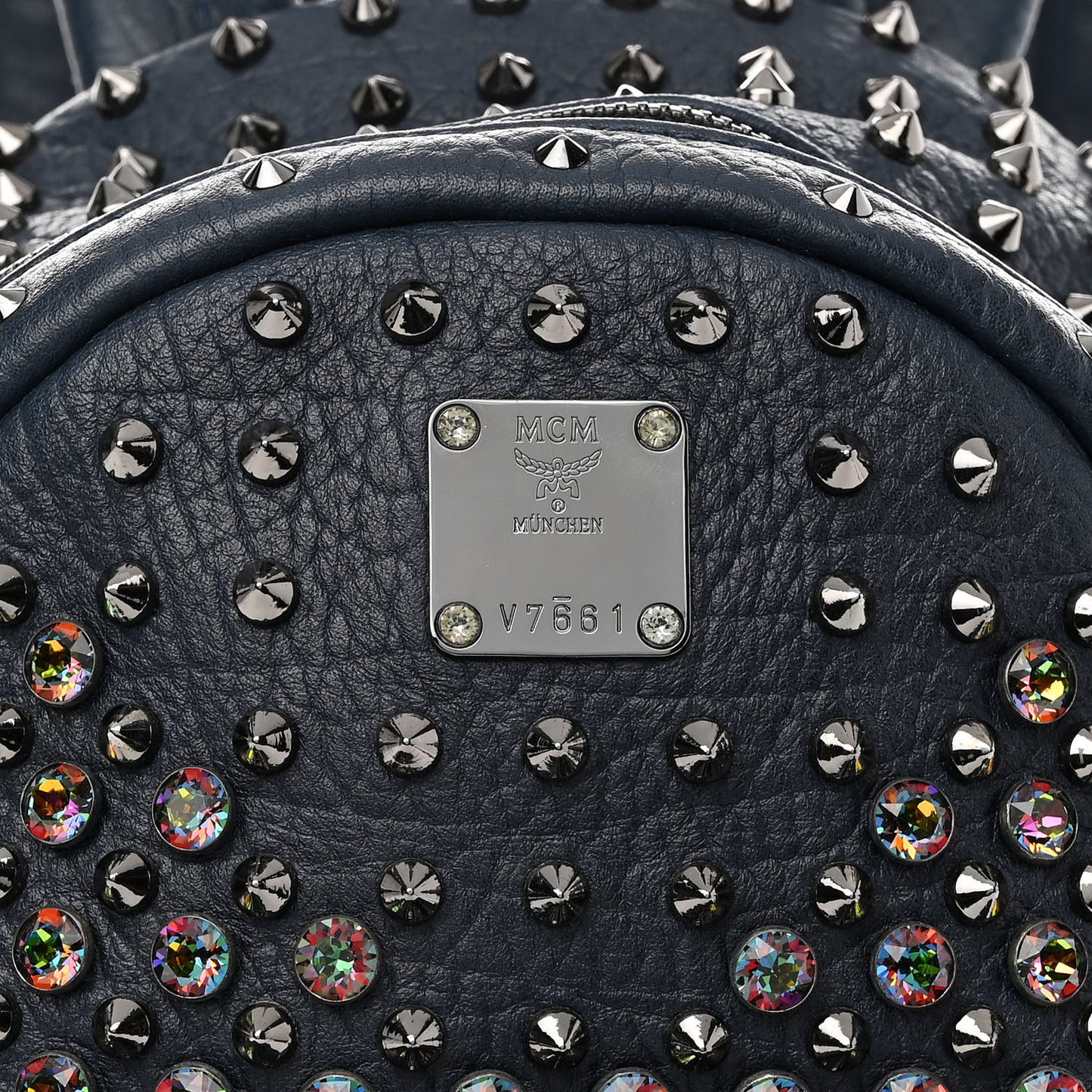 Visetos Swarovski Mini Stark Diamond Backpack Dress Blue