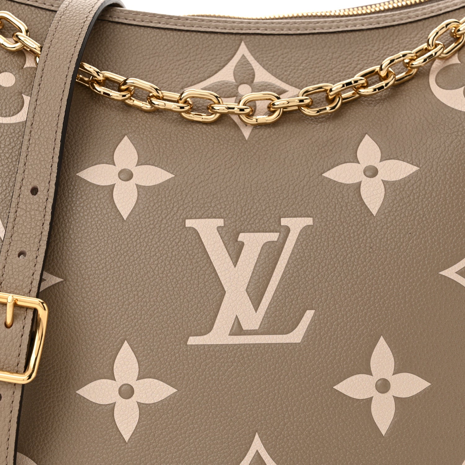 Louis Vuitton Empreinte Monogram Giant Loop Hobo Dove Gray Cream 8 of 10
