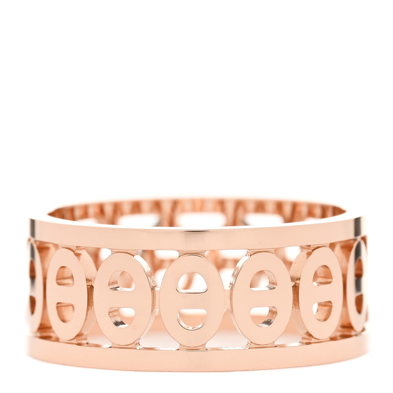 Hermes 18K Rose Gold PM Chaine d'Ancre Divine Ring 53 6.25 2 of 4