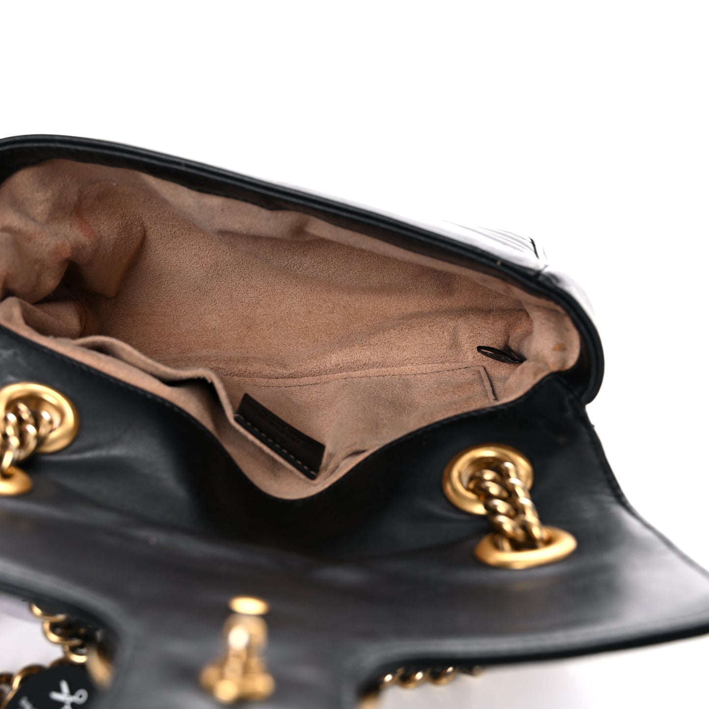 Calfskin Matelasse Mini GG Marmont Shoulder Bag Black