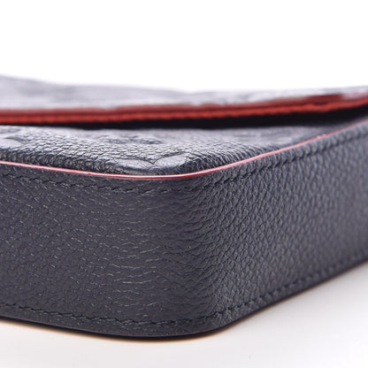 Louis Vuitton Empreinte Pochette Felicie Chain Wallet Marine Rouge 7 of 13
