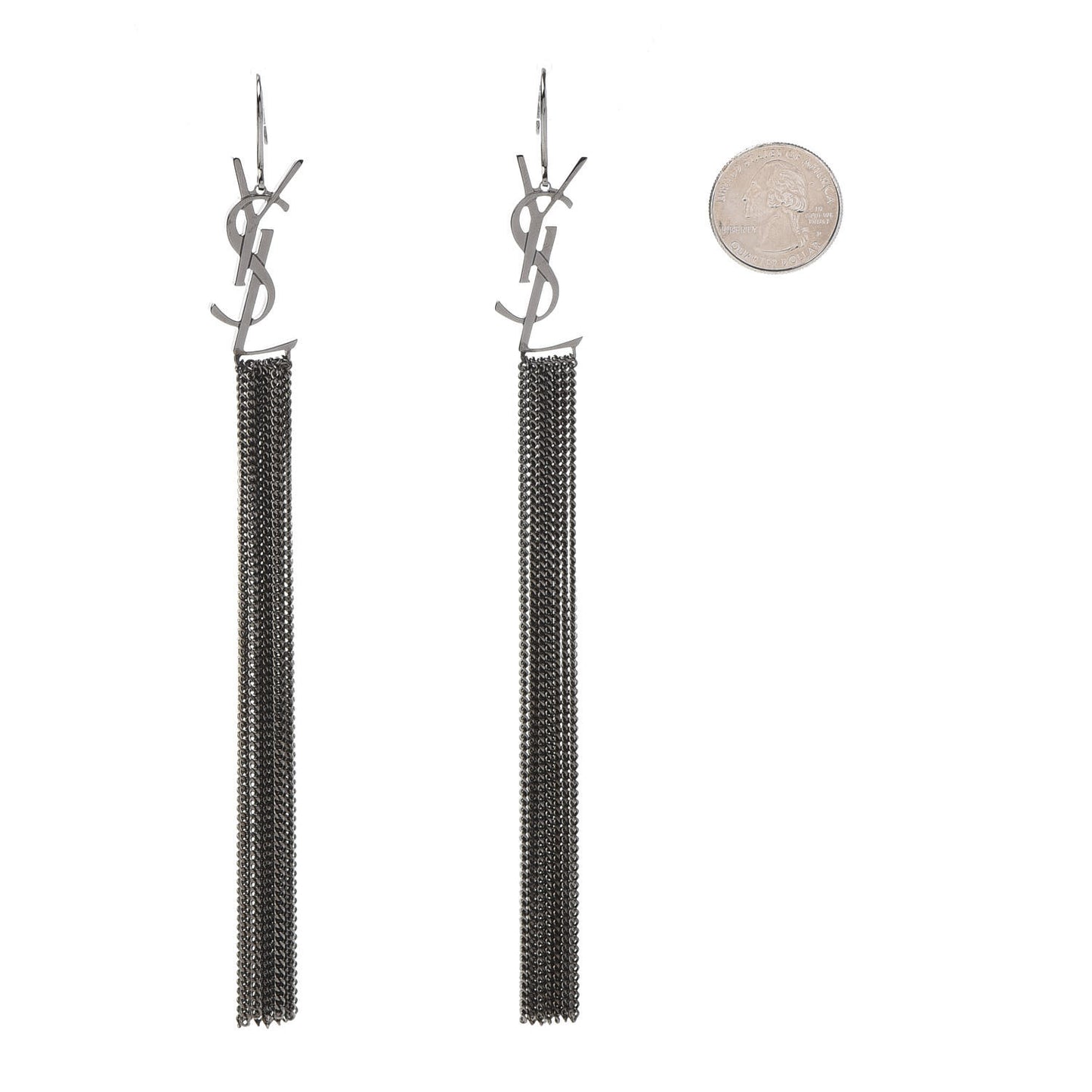 Brass Monogram Chain Earrings