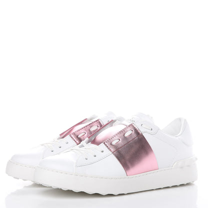 Valentino Garavani Calfskin Womens Rockstud Open Sneakers 41 White Giacinto 4 of 8