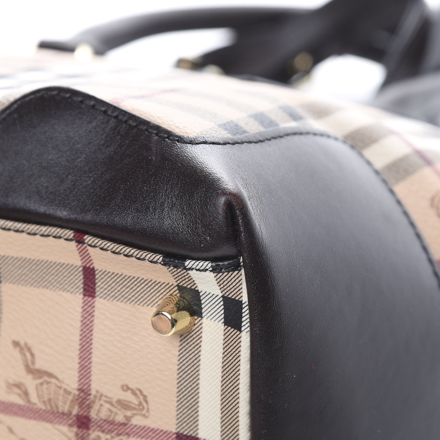 Burberry Haymarket Check Medium Primrose Tote Chocolate 9 of 15