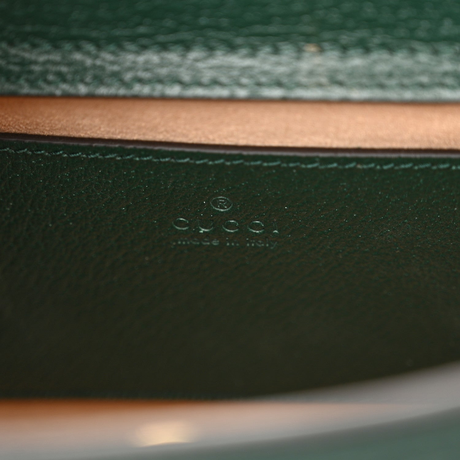 Gucci Textured Dollar Calfskin Mini Diana Tote Bag Vintage Green Pink 6 of 15