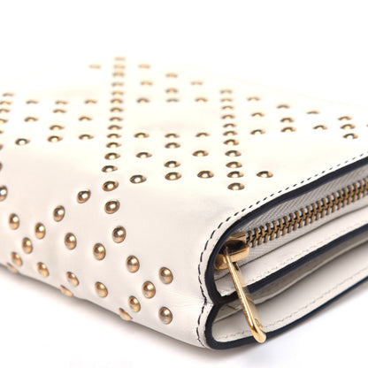 Christian Dior Lambskin Cannage Studded Lady Dior Eden Wallet White 15 of 18