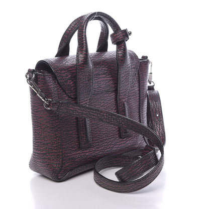 3.1 Phillip Lim 3.1 Textured Calfskin Mini Pashli Satchel Black Red 3 of 13