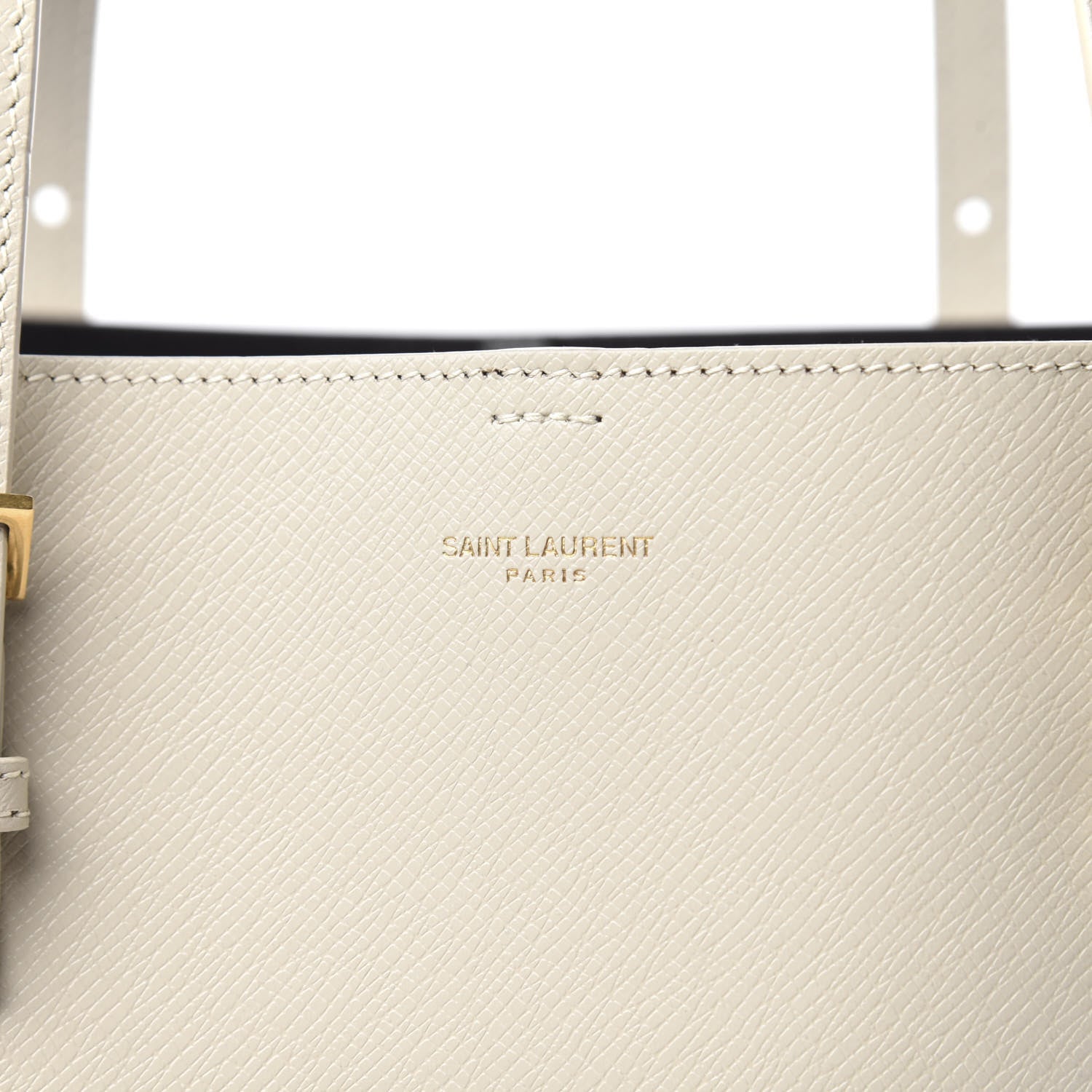 Saint Laurent Grained Calfskin Large Shopping Tote Vintage Black 10 of 10