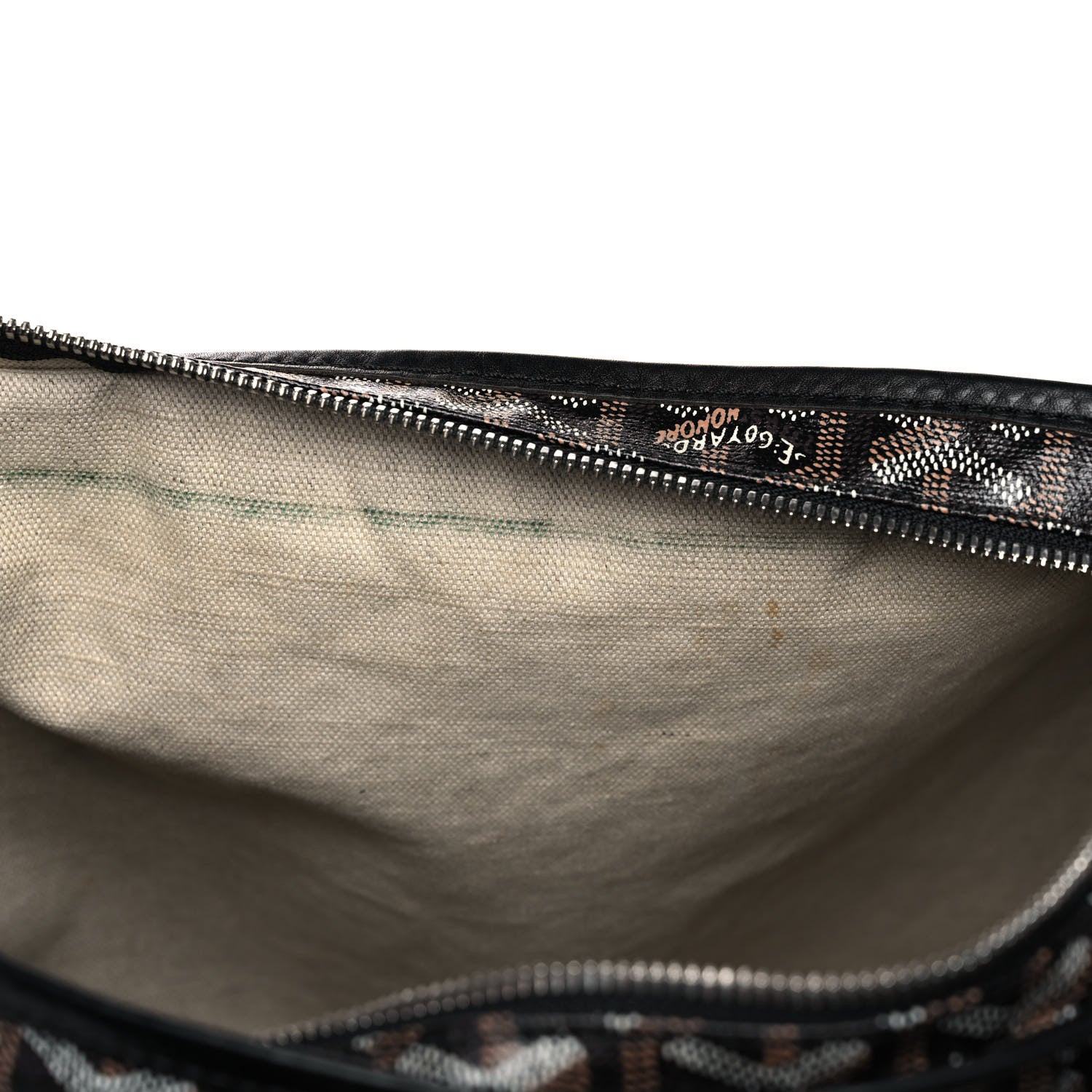 Goyard Goyardine Fidji Zip Hobo Black 16 of 17