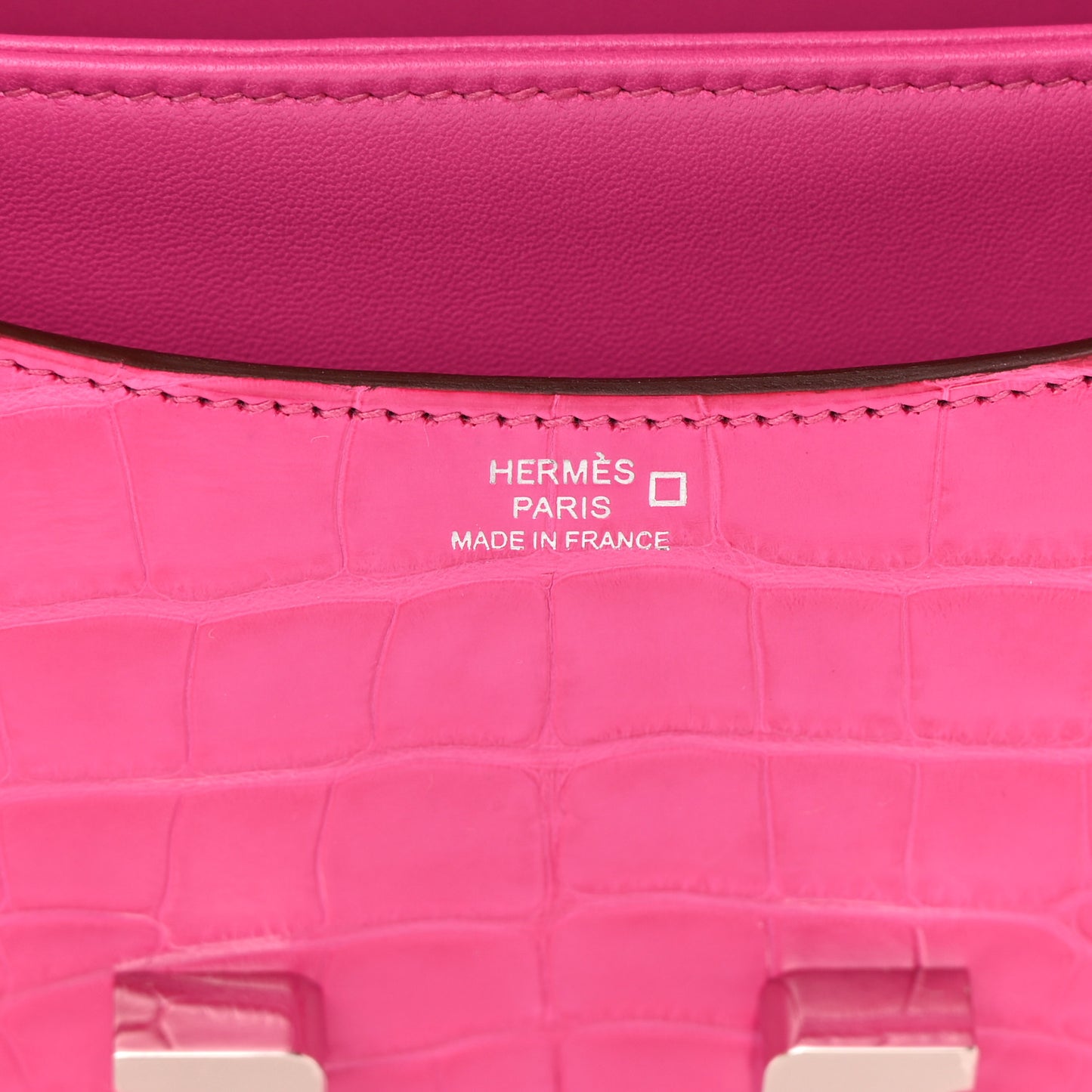 Matte Alligator Constance 18 Rose Shocking