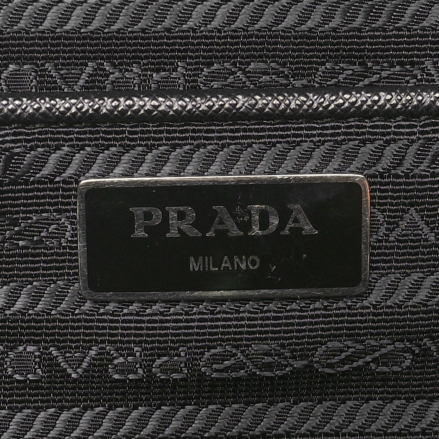 Prada Tessuto Nylon Saffiano Vela Backpack Black 6 of 9