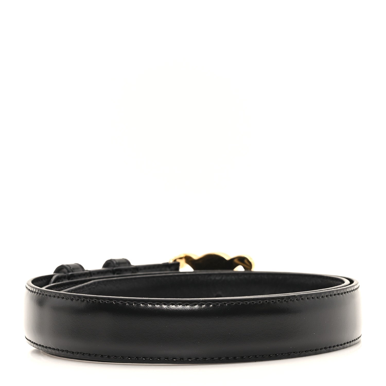 Celine Box Calfskin Medium 25mm Triomphe Belt 80 32 Black 2 of 6