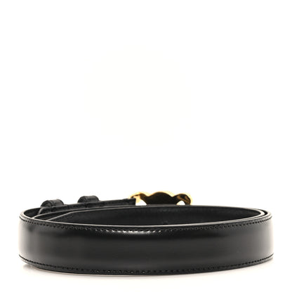 Celine Box Calfskin Medium 25mm Triomphe Belt 80 32 Black 2 of 6
