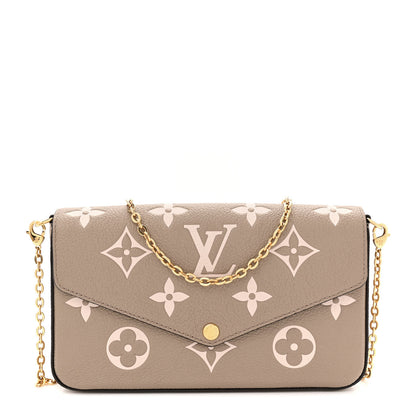 Louis Vuitton Empreinte Monogram Giant Felicie Pochette Tourterelle Creme 1 of 12
