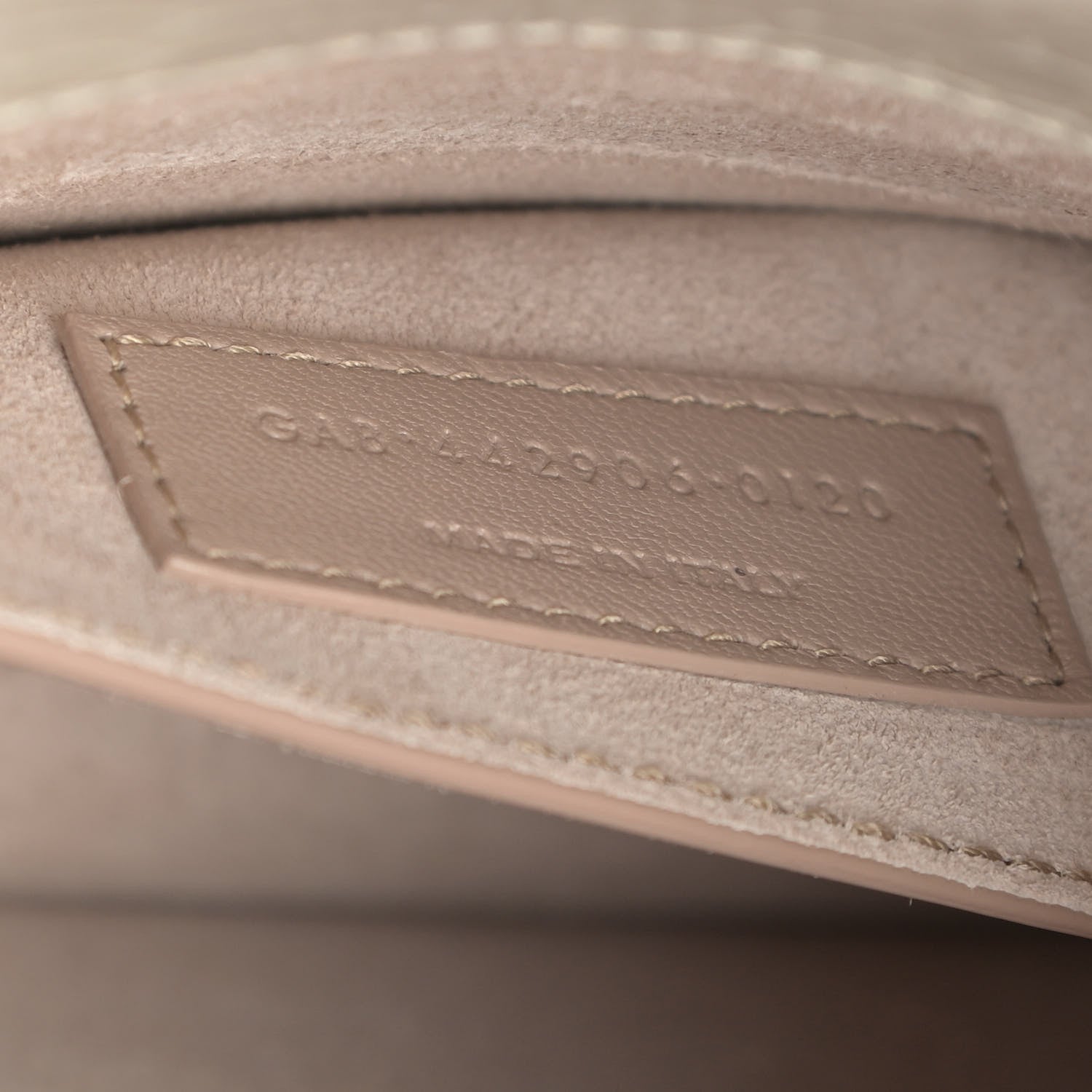 Saint Laurent Calfskin Crocodile Embossed Medium Monogram Sunset Blanc Vintage 6 of 12