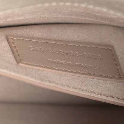 Saint Laurent Calfskin Crocodile Embossed Medium Monogram Sunset Blanc Vintage 6 of 12