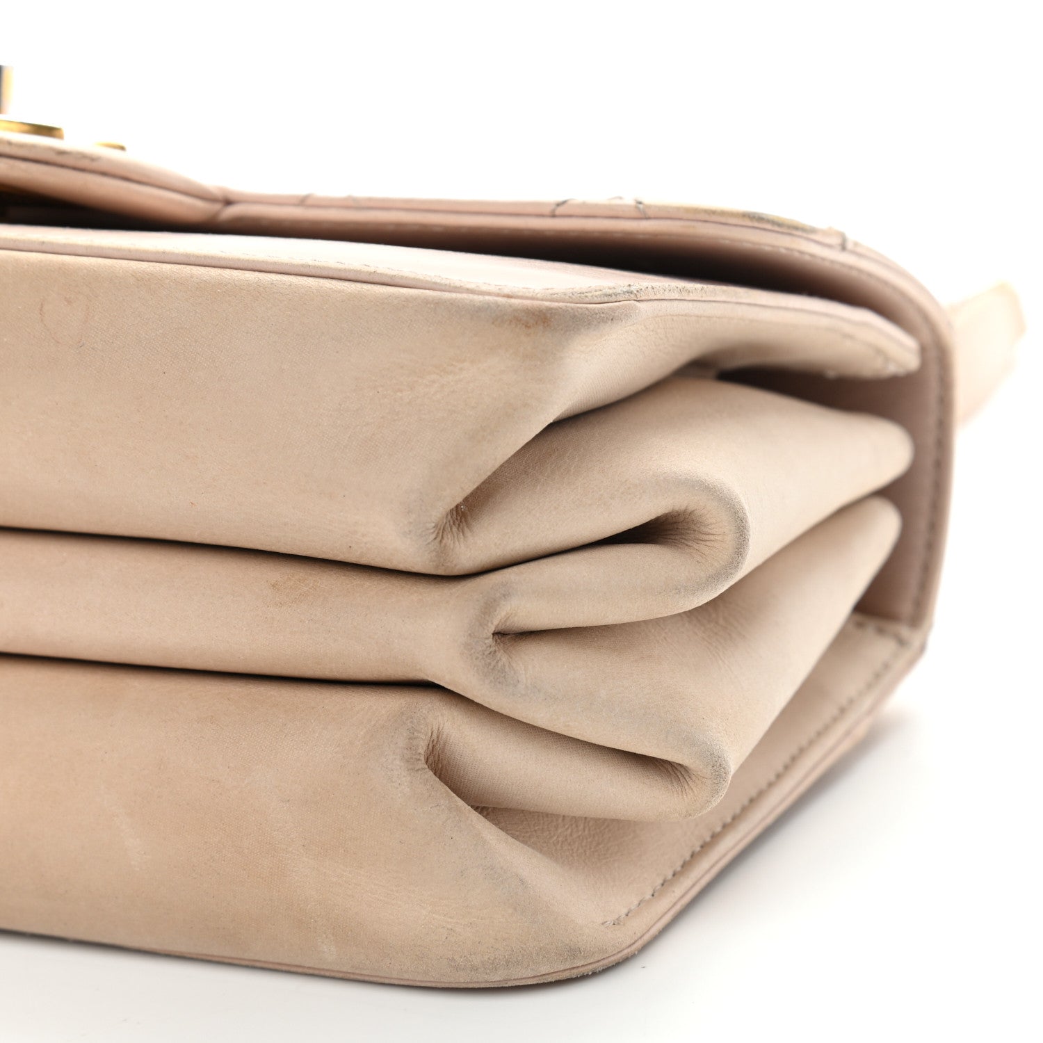 Chanel Glazed Calfskin Quilted Mini Straight Lined Flap Beige 13 of 16