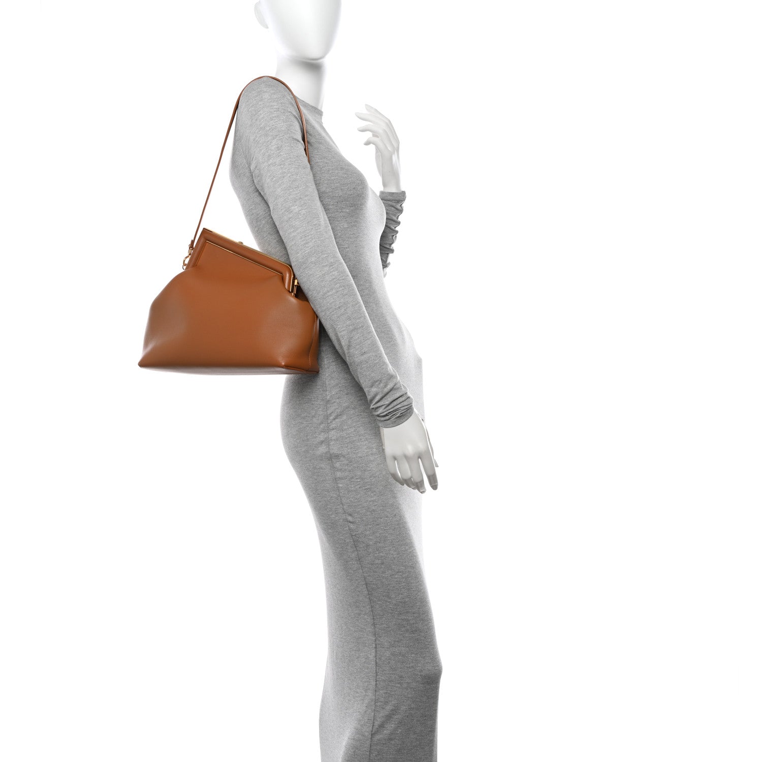 Fendi Shiny Nappa Medium Fendi First Caramello 2 of 10