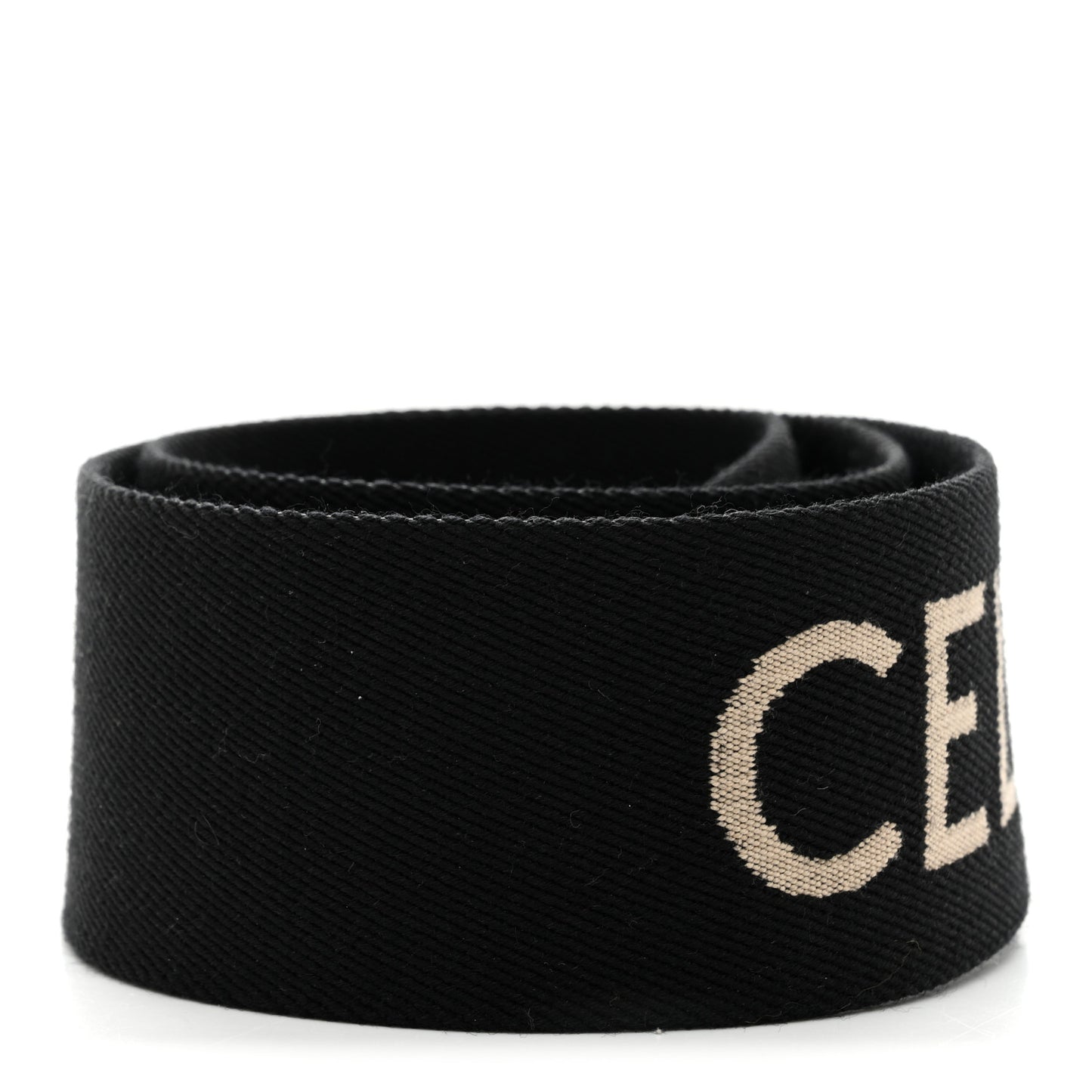 Jacquard Wool Logo Short Strap Black Beige