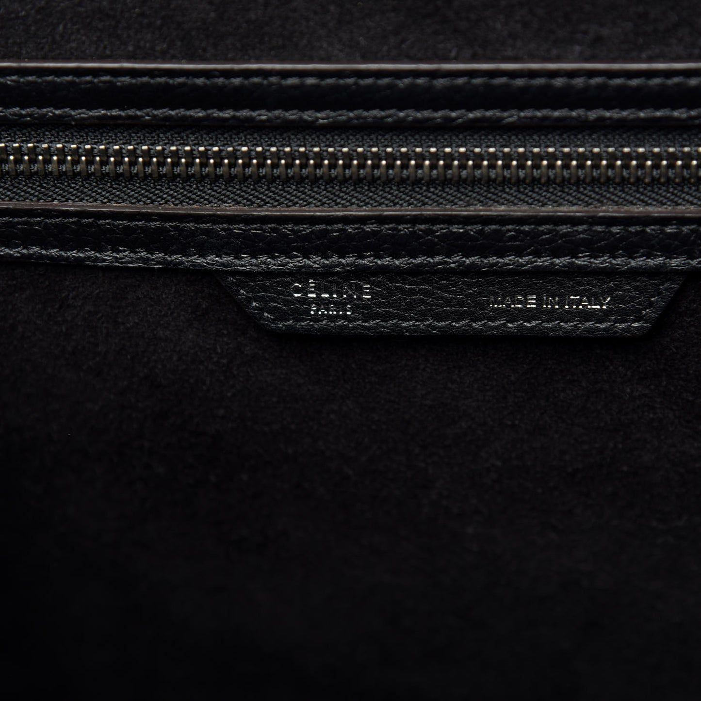 Drummed Calfskin Mini Luggage Black