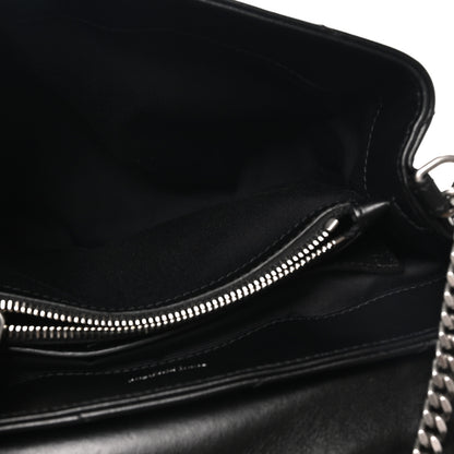 Saint Laurent Calfskin Y Quilted Monogram Small Loulou Chain Satchel Black Black 5 of 10