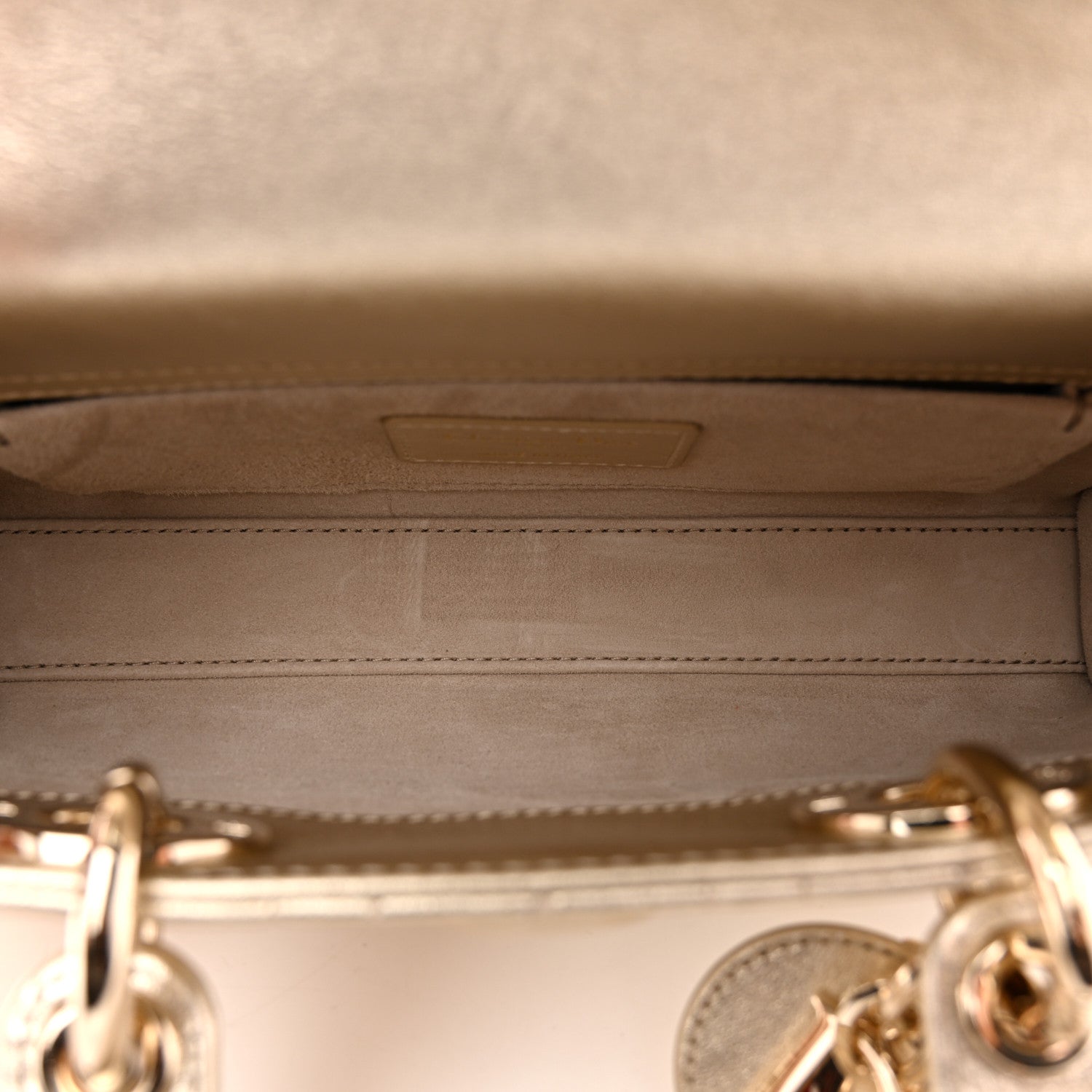 Christian Dior Metallic Lambskin Cannage Small Lady D-Joy Gold 4 of 9