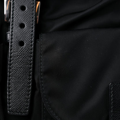 Prada Tessuto Nylon Saffiano Medium Backpack Black 10 of 11